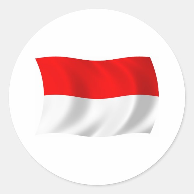 Indonesien Flagga Klistermärke (Framsida)