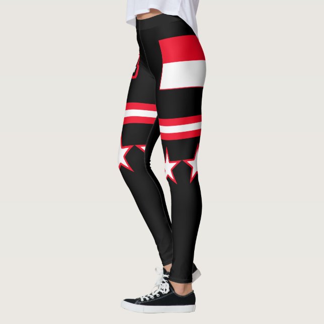 Indonesien Flagga Leggings (Vänster)