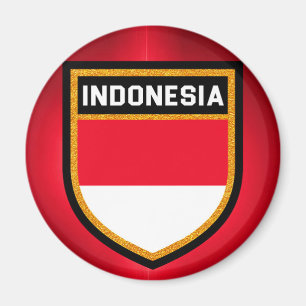 Indonesien Flagga Magnet