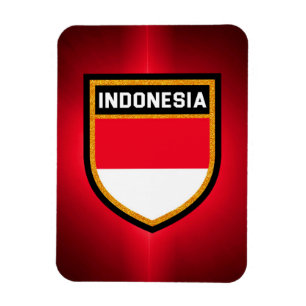 Indonesien flagga magnet