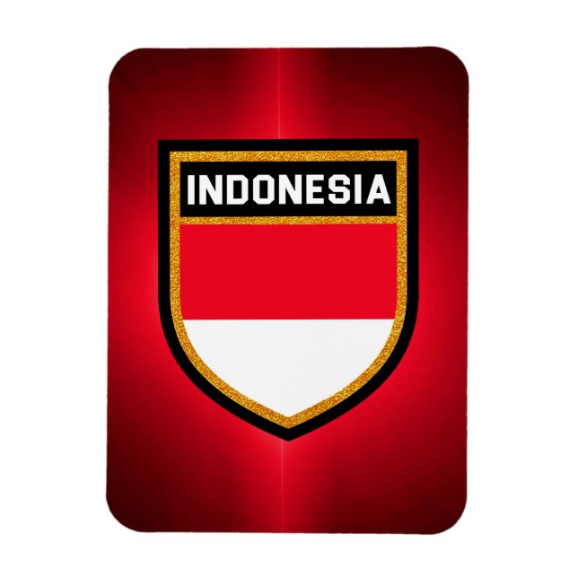 Indonesien Flagga Magnet (Vertikal)