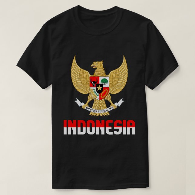 Indonesien Flagga och Jacka av Arm Patriotic T Shirt (Design framsida)