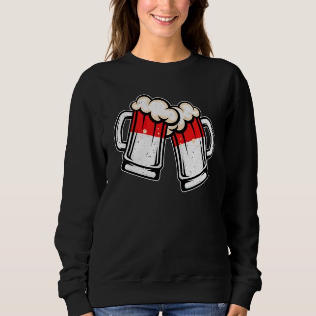 Indonesien Flagga Ölmugg   Cool Indonesisk Öl T Shirt (Framsida)