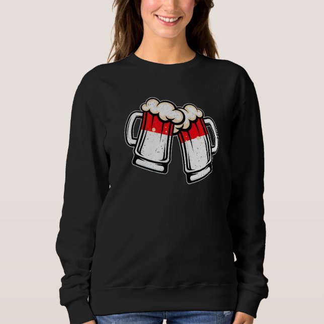 Indonesien Flagga Ölmugg  Cool Indonesisk Öl T Shirt (Framsida)