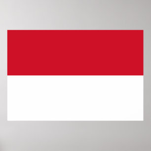 Indonesien Flagga Poster