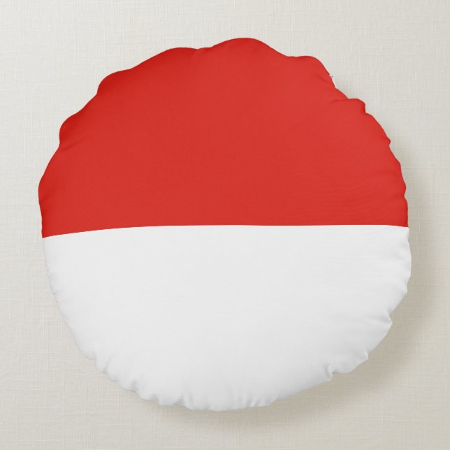 Indonesien flagga rund kudde (Baksidan)