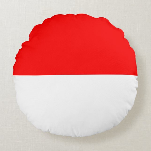 Indonesien Flagga Rund Kudde (Framsidan)