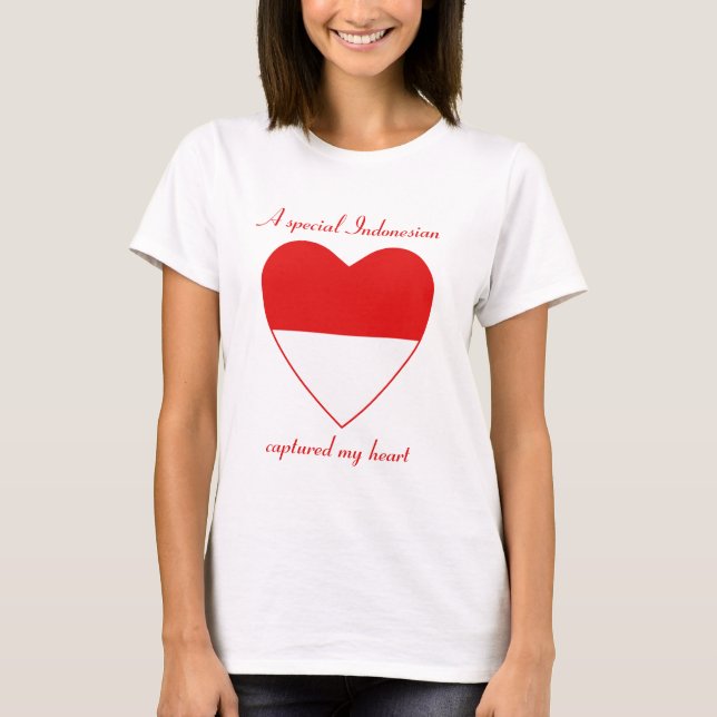 Indonesien Flagga Sötnos T-Shirt (Framsida)