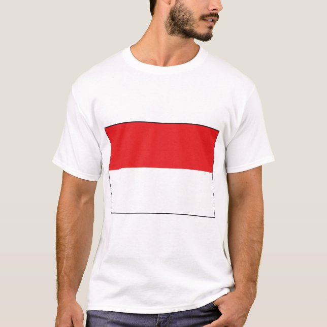 Indonesien Flagga T Shirt (Framsida)