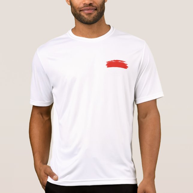 Indonesien flagga t shirt (Framsida)