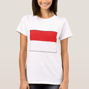 Indonesien Flagga T Shirt