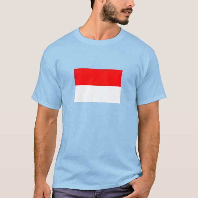 Indonesien Flagga T Shirt (Framsida)