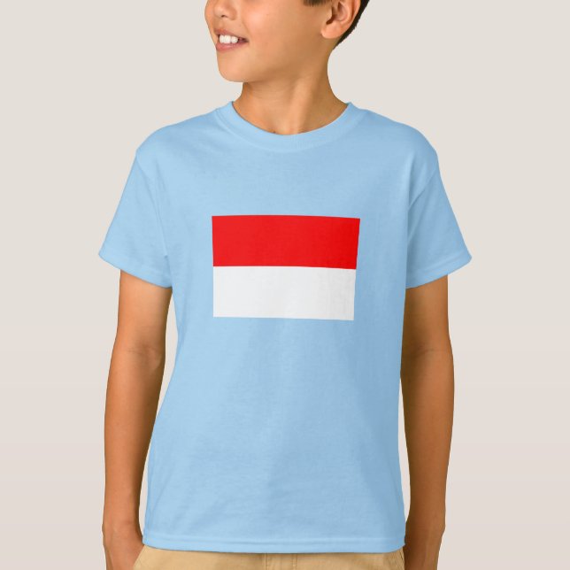 Indonesien Flagga T Shirt (Framsida)