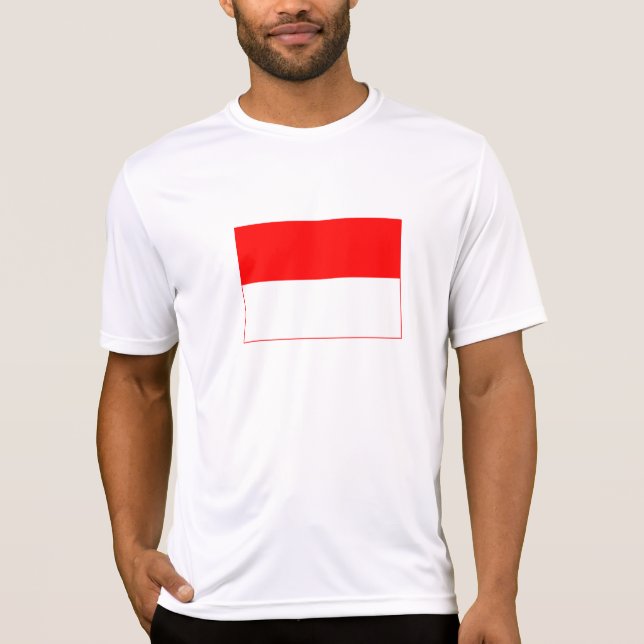Indonesien Flagga T Shirt (Framsida)