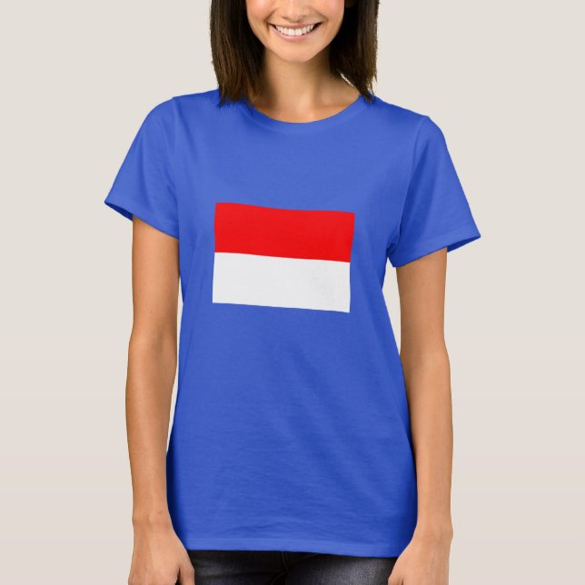 Indonesien Flagga T Shirt (Framsida)