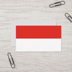 Indonesien flagga visitkort