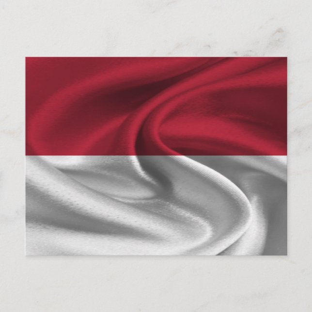 Indonesien Flagga Vykort (Framsida)