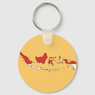 Indonesien flaggakarta nyckelring