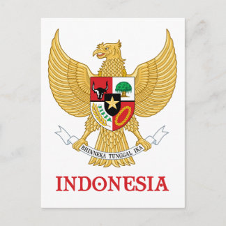 INDONESIEN - försegling/emblem/blazon/jackande av Vykort