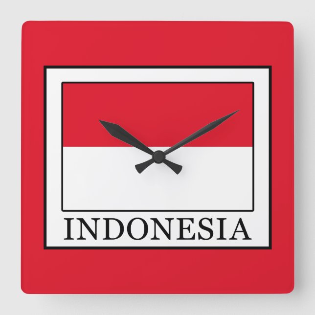 Indonesien Fyrkantig Klocka (Framsida)
