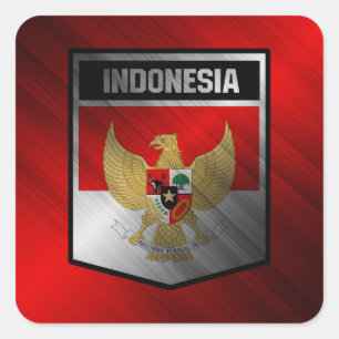 Indonesien Fyrkantigt Klistermärke
