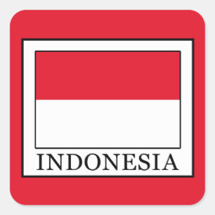 Indonesien Fyrkantigt Klistermärke