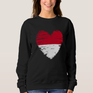 Indonesien Heart Indonesien-indonesiskt Flagga-Pri T Shirt
