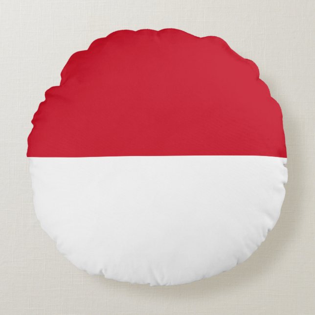 Indonesien (Indonesien) Flagga Rund Kudde (Framsidan)