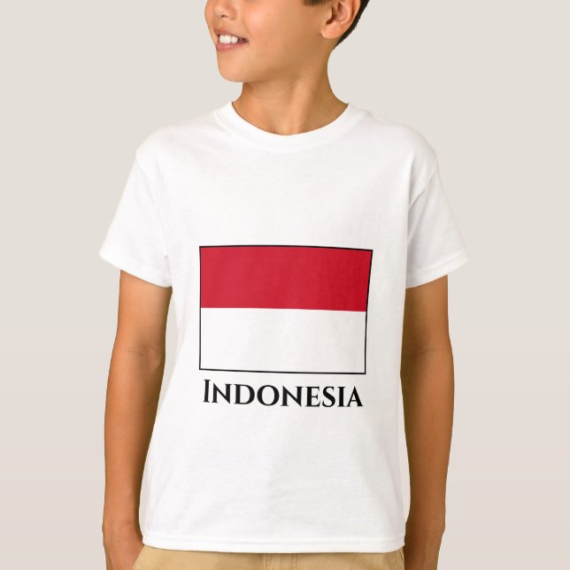 Indonesien (Indonesien) Flagga T Shirt (Framsida)