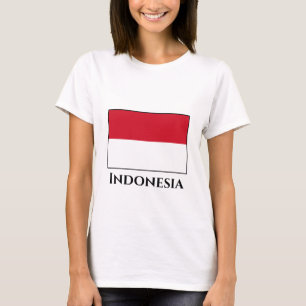 Indonesien (Indonesien) Flagga T Shirt