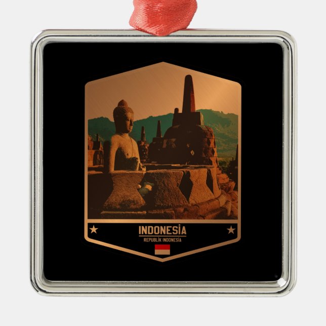 Indonesien Julgransprydnad Metall (Framsidan)