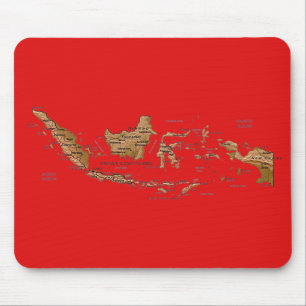 Indonesien karta Mousepad Musmatta
