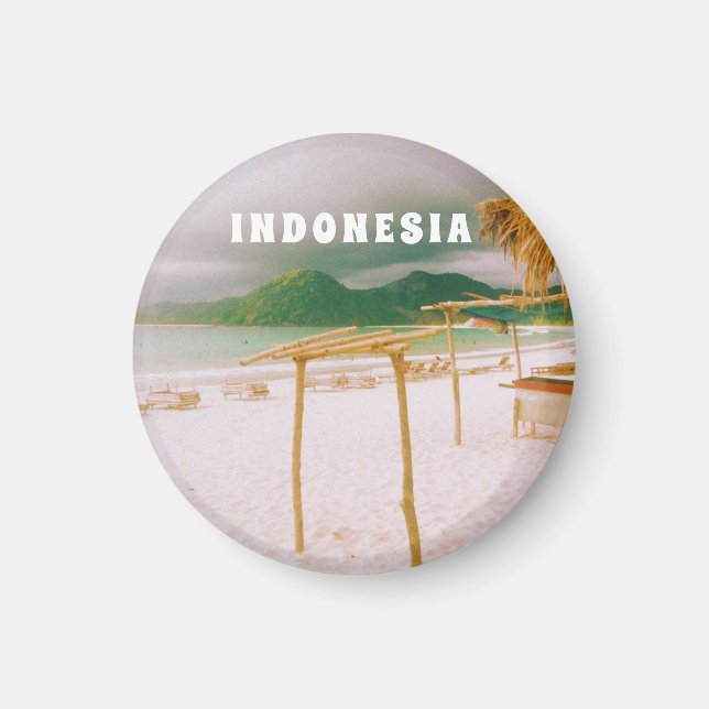 Indonesien Lombok Tropiskt Paradis Tryck  Magnet (Framsidan)