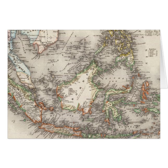 Indonesien, Malaysia Hälsningskort (Framsidan Horizontal)