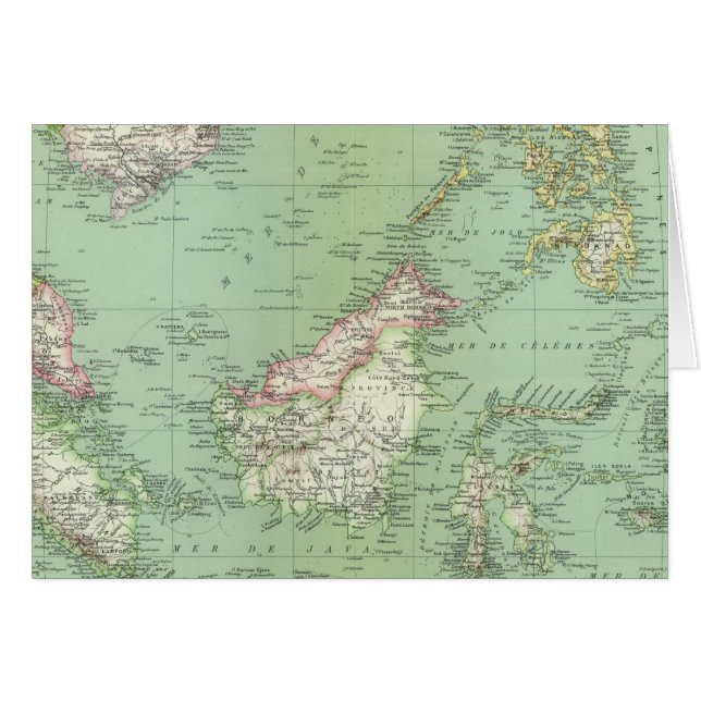 Indonesien, Malaysia Hälsningskort (Framsidan Horizontal)