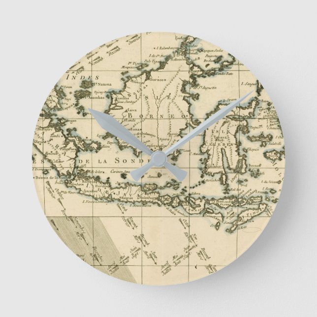 Indonesien och Filippinerna Rund Klocka (Framsida)