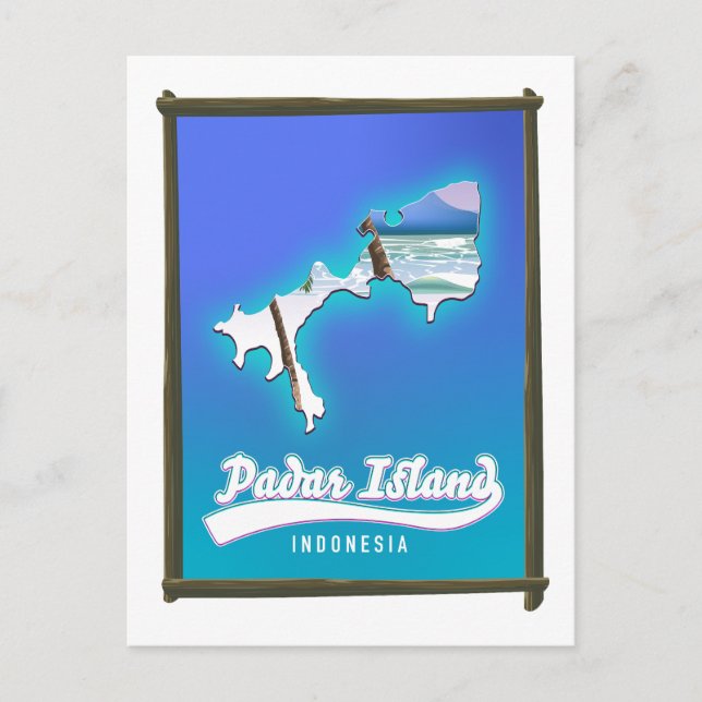 Indonesien Padar Helg Vykort (Framsida)