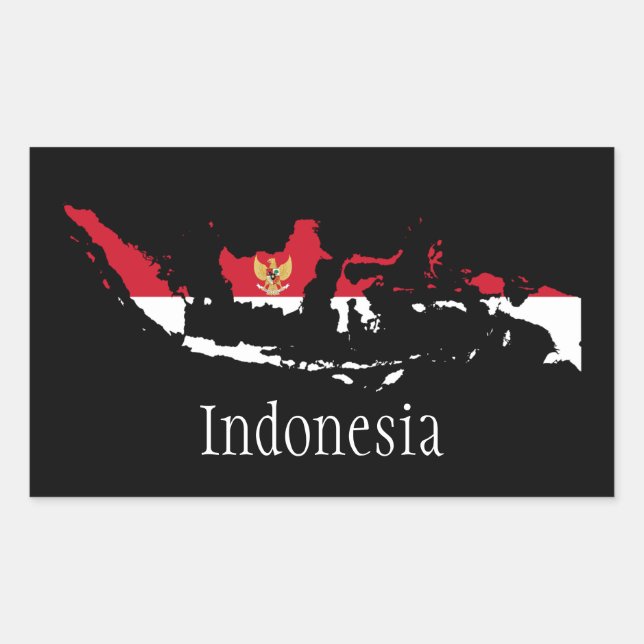 Indonesien Rektangulärt Klistermärke (Framsida)