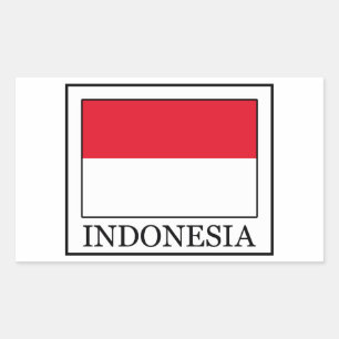 Indonesien Rektangulärt Klistermärke