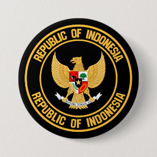 Indonesien Round Emblem Knapp
