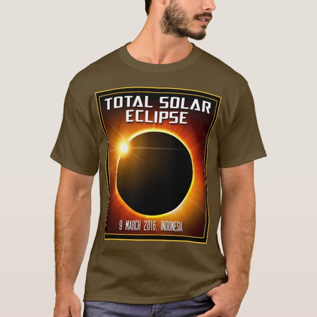 Indonesien sammanlagd sol- förmörkelse (2016) tee shirt (Framsida)