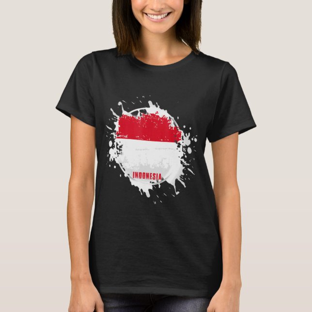 Indonesien Stänk T Shirt (Framsida)