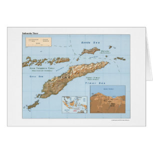 Indonesien Timor karta 1999 Hälsningskort