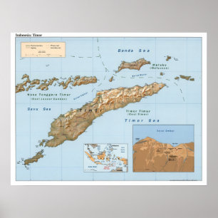 Indonesien Timor Karta 1999 Poster