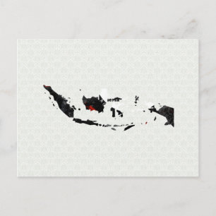 Indonesien Trendigt Fredstecken med indonesisk kar Vykort