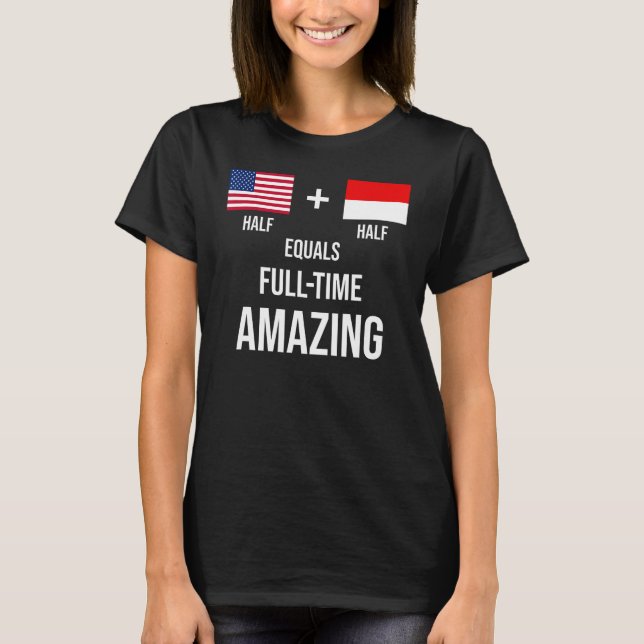 Indonesien USA Shirt Fantastisk indonesisk Ameri T (Framsida)