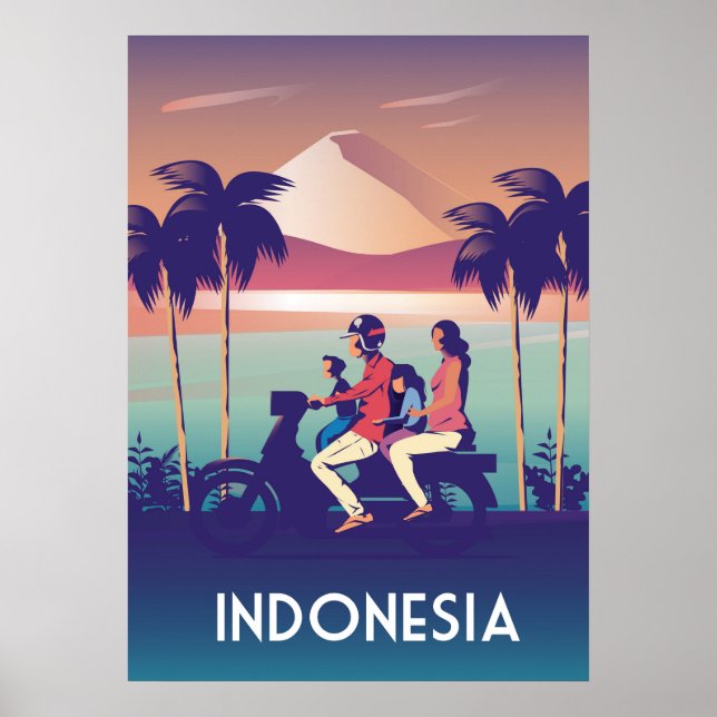 Indonesien vintage resor poster (Framsidan)