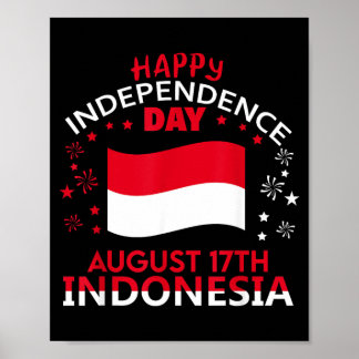 Indonesiens 80-årsjubileum för självständighet Ind Poster