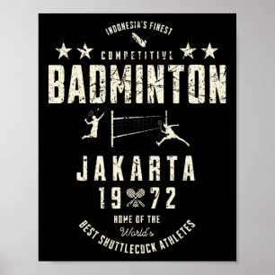 Indonesiens finaste konkurrenskraftiga DMinton-Vin Poster