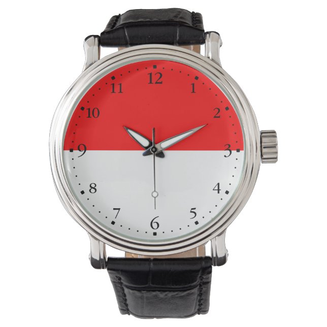Indonesiens flagga armbandsur (Framsida)